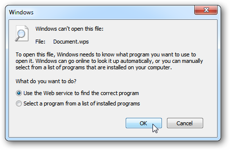 Ransomware error message on Windows when opening files